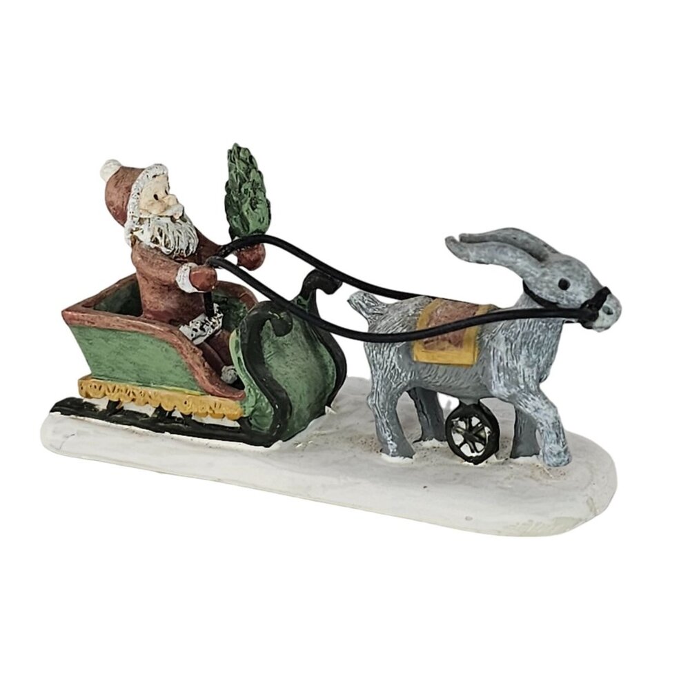 Vintage Teddys & Toys Santa In Sleigh With Goat 1996 First Edition Figurine
